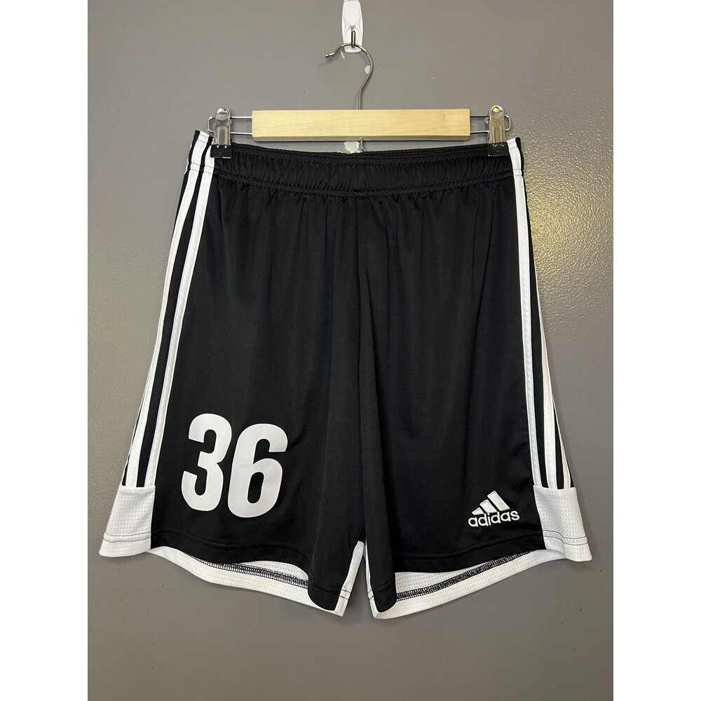 Adidas Shorts Mens Medium Black AEROREADY Basketball Number 36 Mesh Trim Gym